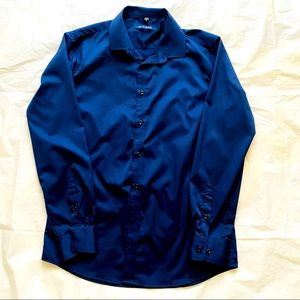 Men blue shirt